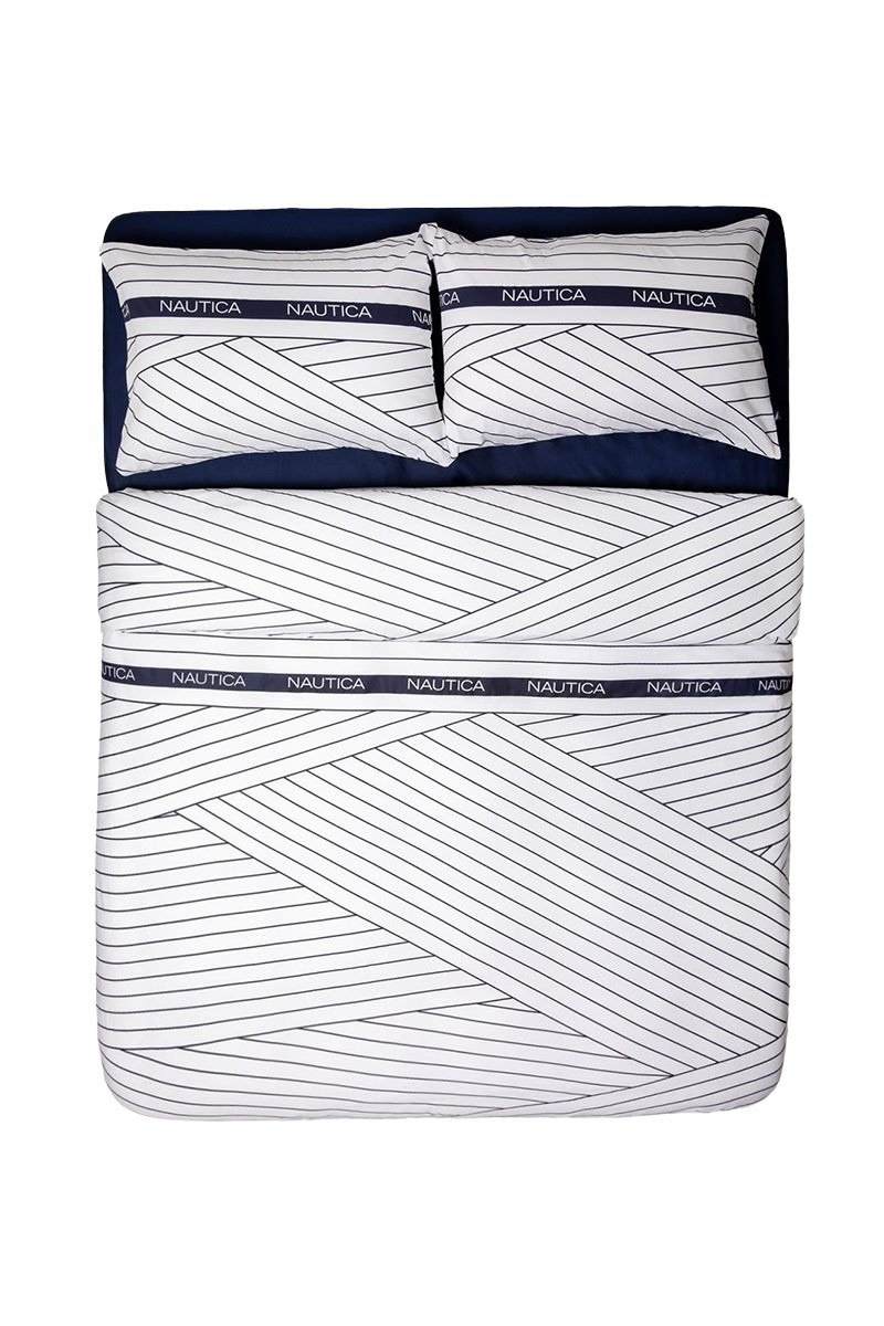 סט מצעים זוגי 160/200 | Nautica Home דגם Diagonal Nautica